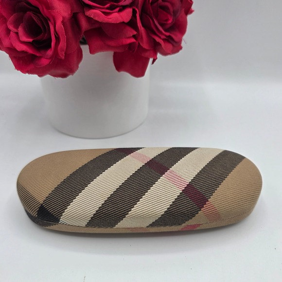 Burberry Nova Check Hard Sunglasses Eyeglasses Case‎ Beige Brown Made in Italy main image 5